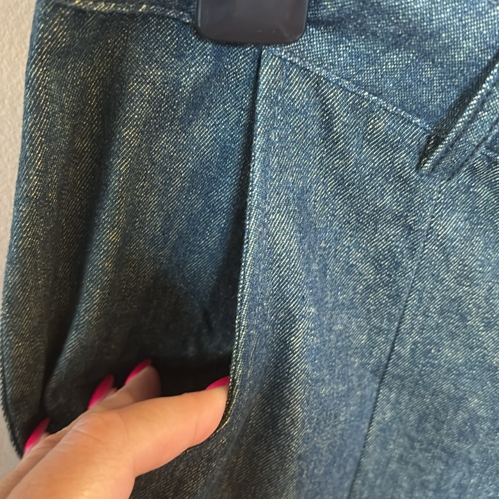 Tov Los Angeles Women’s Cotton Flare Jeans Split Flare Tie Denim Golden 38 / 6 — image 4 of 8